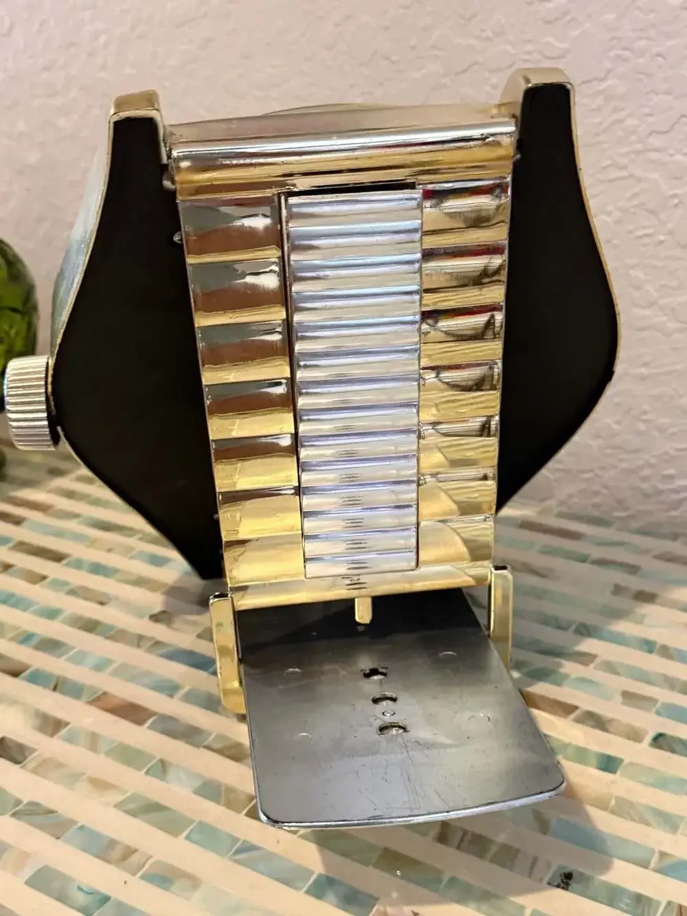 Vintage Large Quartz Wrist Watch Wall or Desk Clock